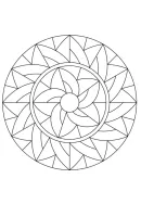 Bloemen mandala kleurplaat 2